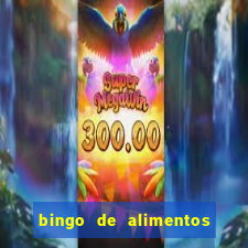 bingo de alimentos saludables para imprimir